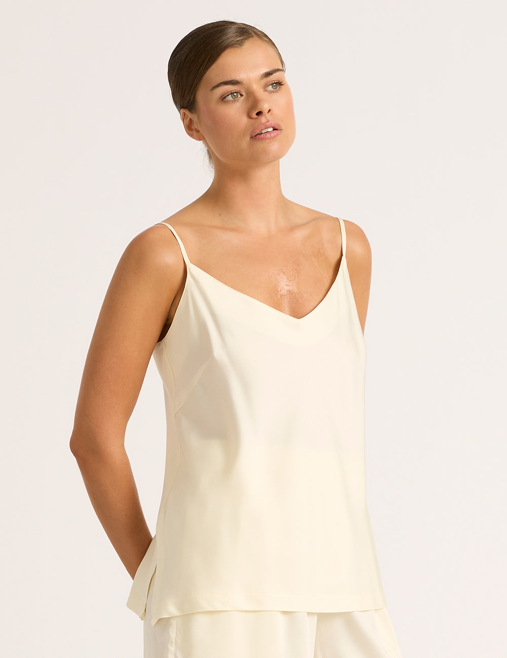 Vegan Silk Cami - Pearl