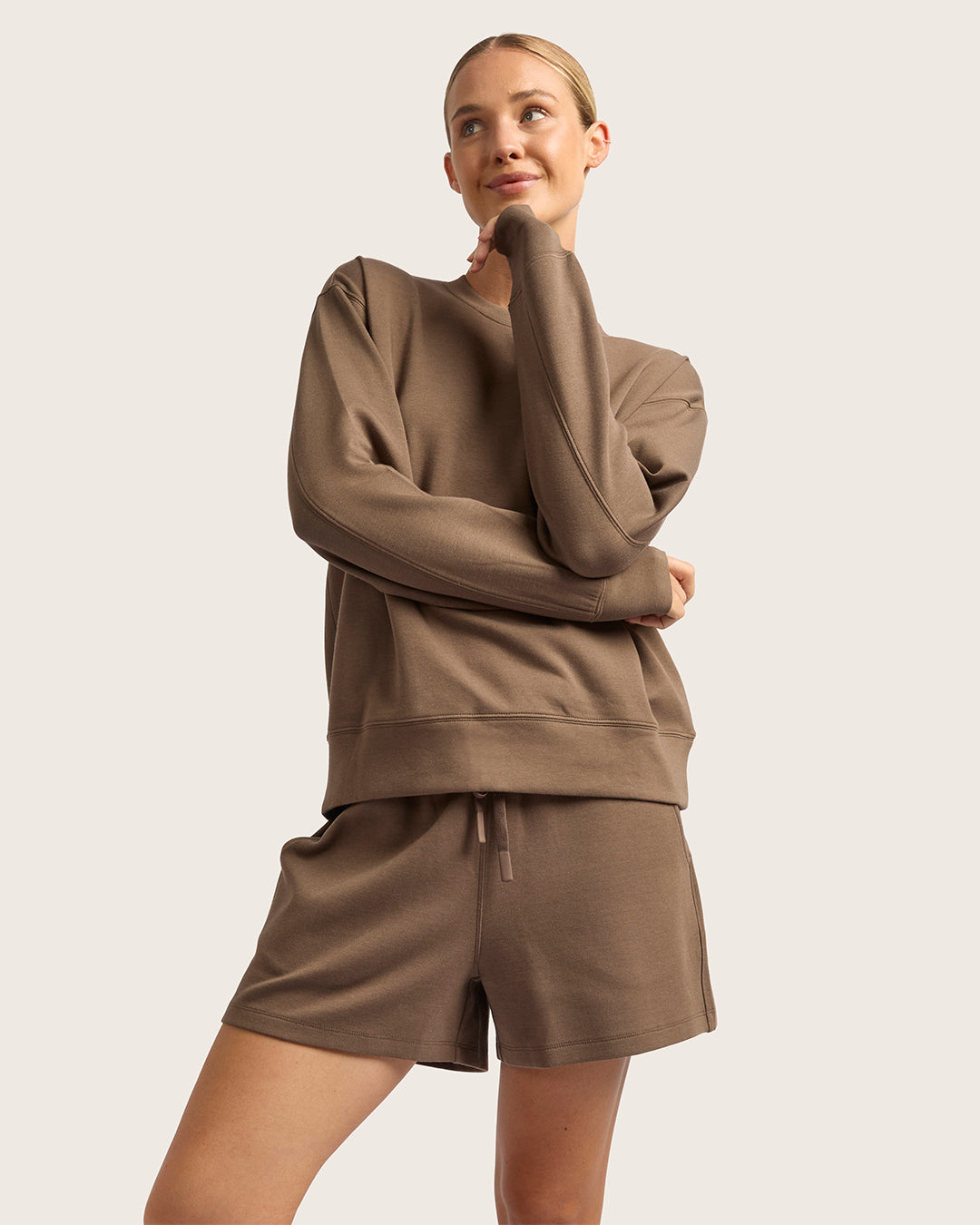 Women's Crew Neck Sweater - Oyster