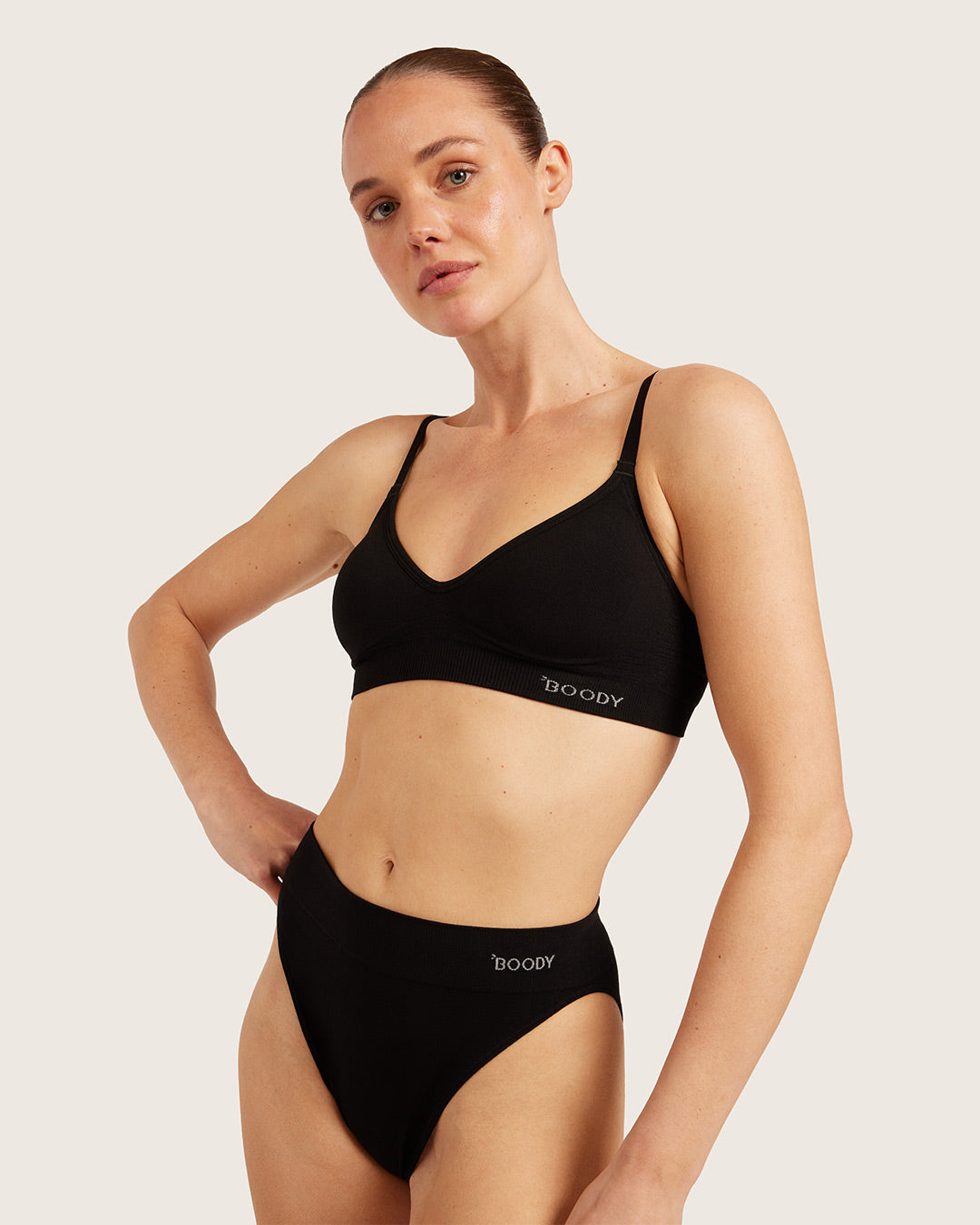 High Cut Full Briefs - Black