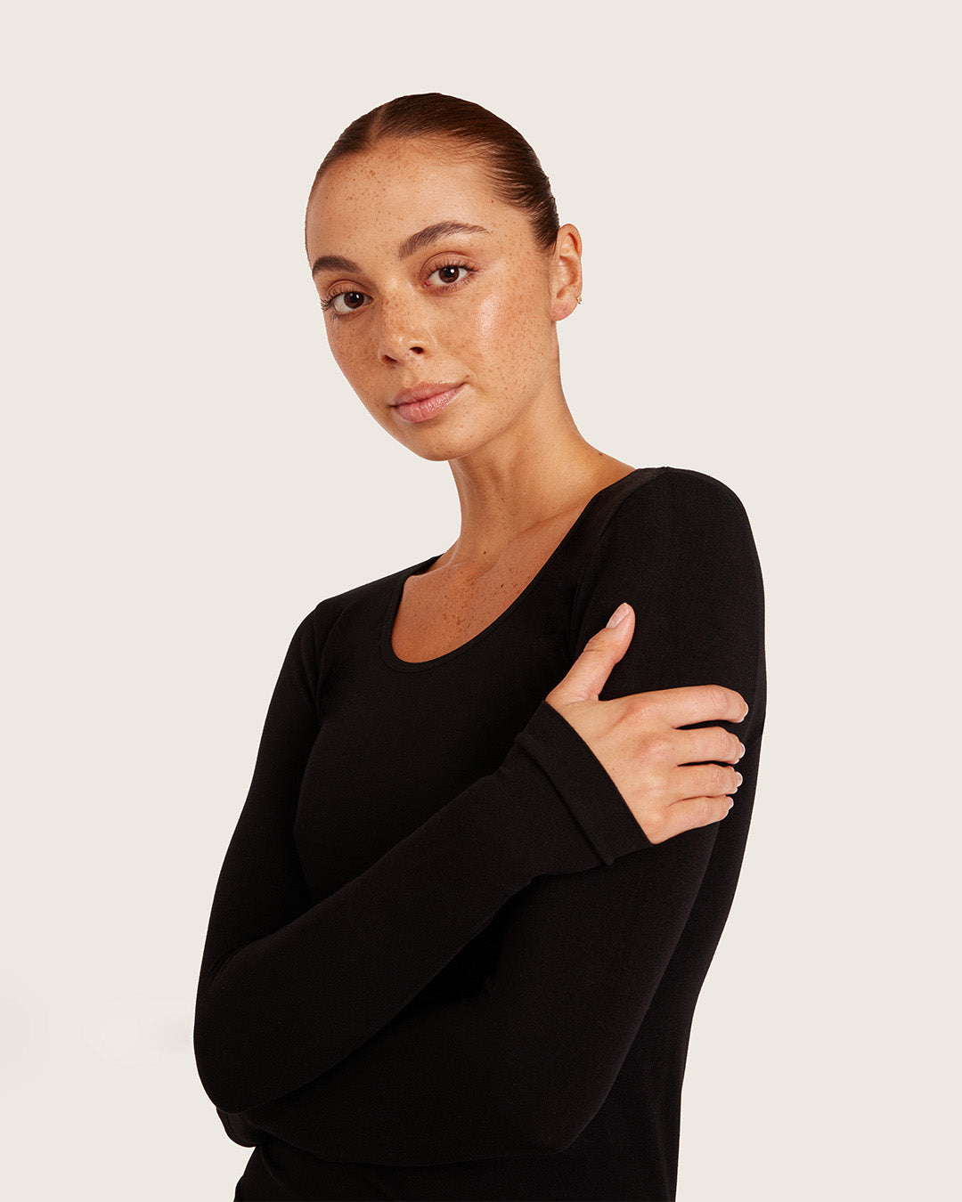 Women's Base Layer Long Sleeve Top - Black