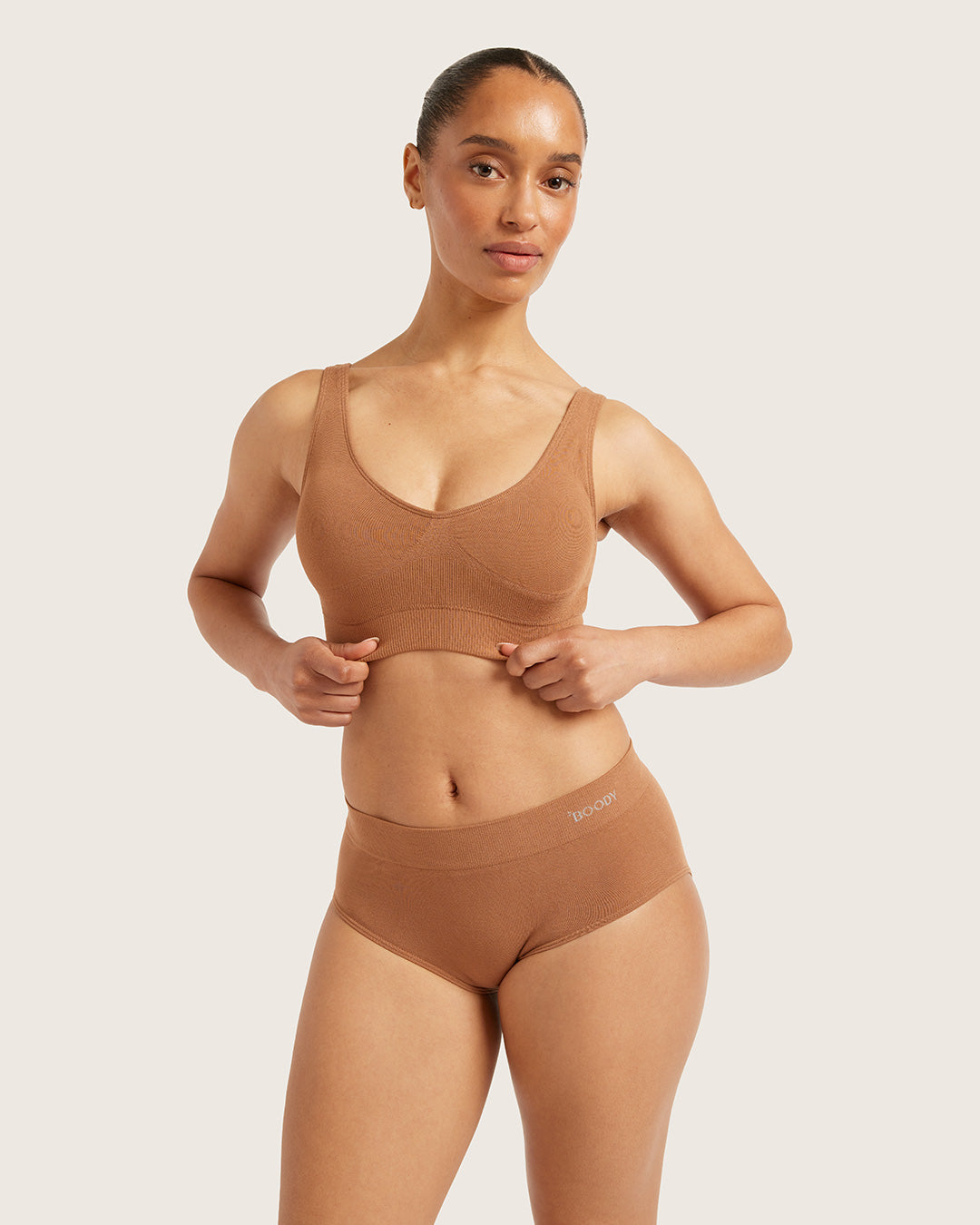 Seamfree Padded Crop Bra - Maple