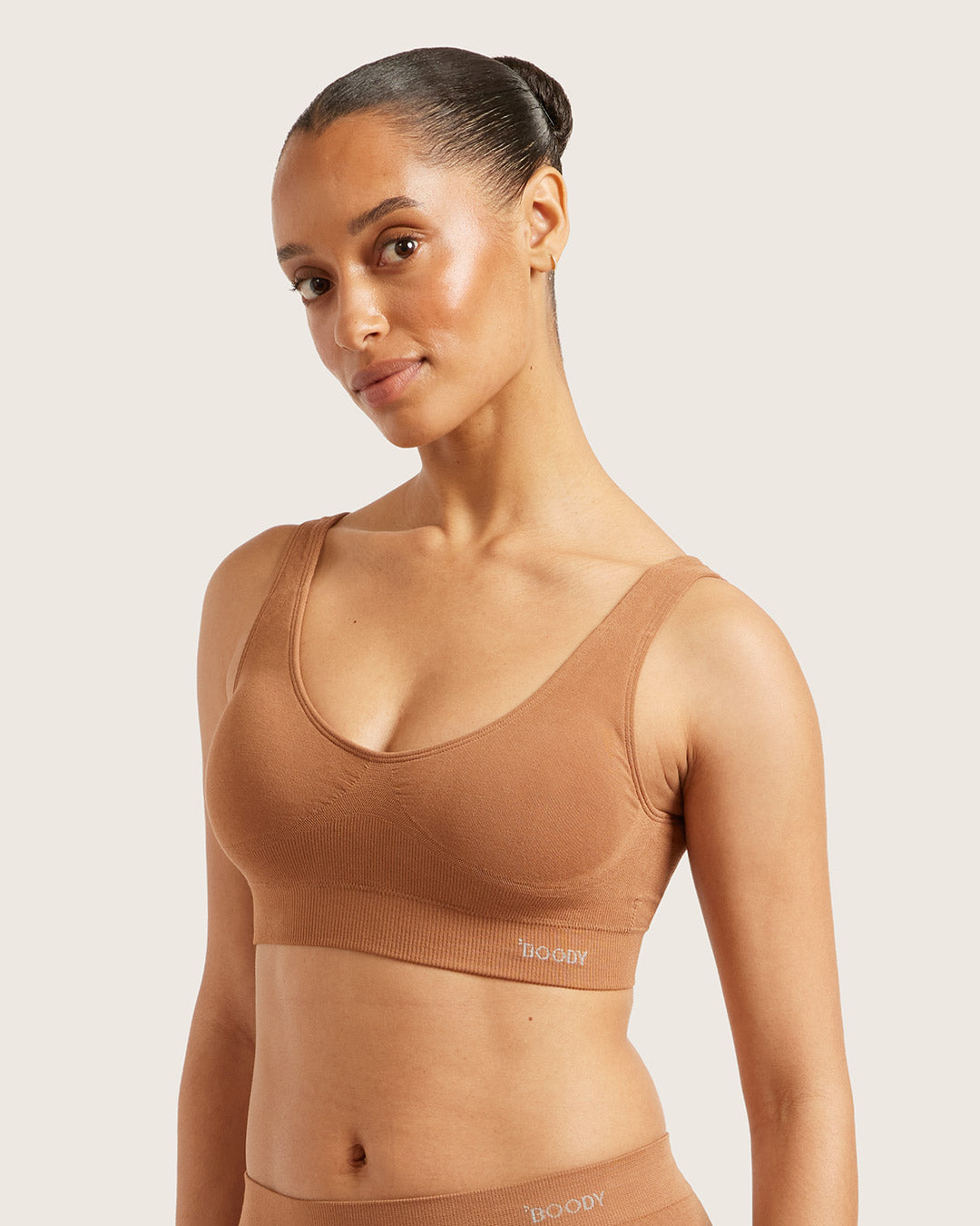 Seamfree Padded Crop Bra - Maple