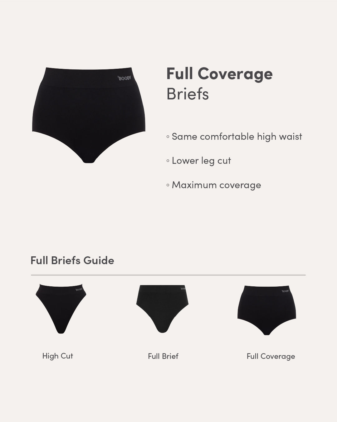 Full Coverage Briefs - Black